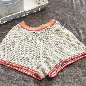 NWOT Offline by Aerie Cream Knit/ Crochet Women Shorts for Beach- Medium